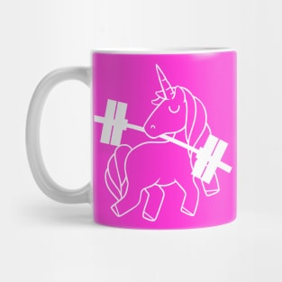 Barbell Unicorn, fitness girl, gym girl Mug